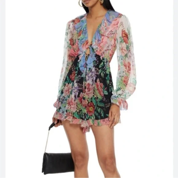 Zimmermann Bellitude Flutter Playsuit in Spliced size 0 - Picture 12 of 12